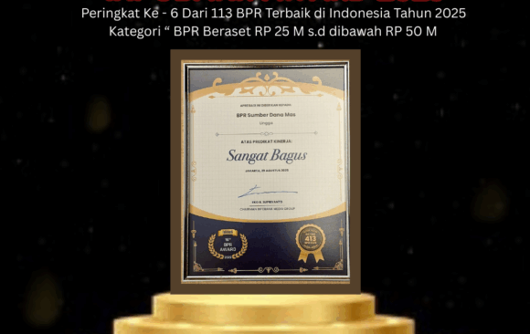 PT BPR SUMBER DANA MAS Meraih Apresiasi Bergengsi pada INFOBANK BPR AWARD 2025